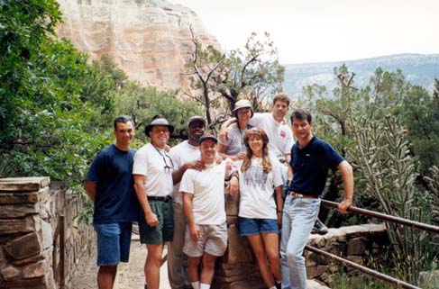 Patty and other members of the 1998 Astronaut class on a Geology Field Trip in New Mexico.