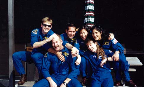 Patty and astronaut classmates including Tracy Caldwell, Gregory Johnson, and Sunita Williams.